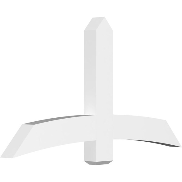 Ekena Millwork Bellingham Architectural Grade PVC Gable Bracket, 60"W x 32 1/2"H x 4"D x 6"F, 13/12 Pitch GBP060X33X0406BEL00 - main